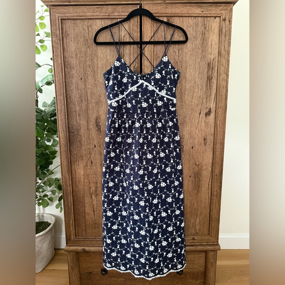 Embroidered Midi Dress